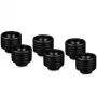 Thermal Grizzly DeltaMate Compression Fitting ST16, ottone G1/4, nero, confezione da 6 (TG-DM-FIT-6001)