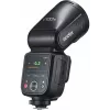 Flash Godox V100‑N per Nikon — flash a slitta TTL portatile con batteria agli ioni di litio