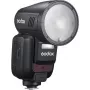 Flash Godox V100‑N per Nikon — flash a slitta TTL portatile con batteria agli ioni di litio