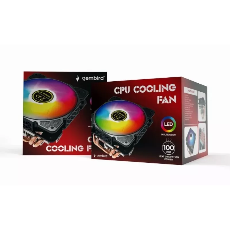 Dissipatore CPU Gembird CPU-HURACAN-ARGB-X140 12 cm nero bianco 800-1600 giri/min