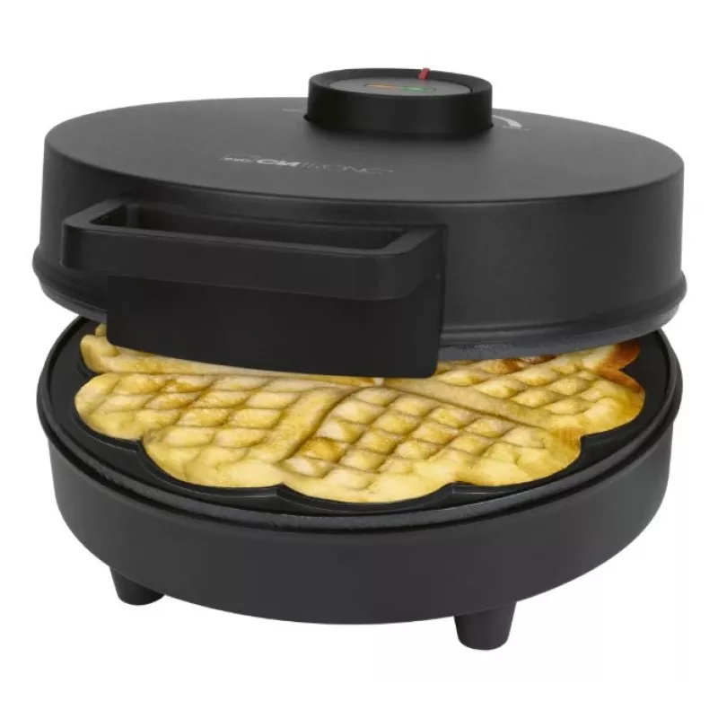 Clatronic WA 3832 piastra per waffle a cuore, nero