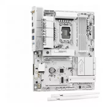Scheda madre MicroATX ASRock B850M Challenger WiFi DDR5 AM5, bianca — DDR5, socket AM5, Wi-Fi