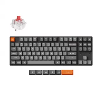 Tastiera Keychron K8 Max universale USB RF wireless Bluetooth nera 80% meccanica