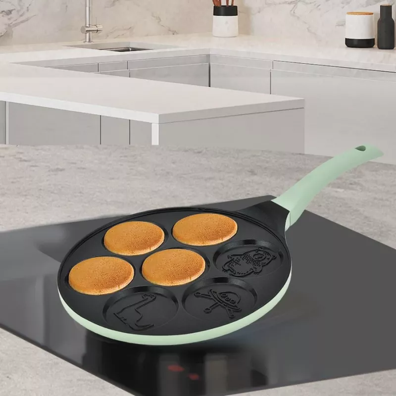 Padella per pancake Maestro MR-1222-D CUTE — padella per crepe antiaderente in alluminio da 26 cm, verde