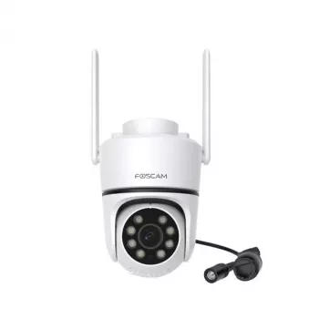 Telecamera IP Foscam PD5 5MP bianca — telecamera di sorveglianza per rete esterna e interna, risoluzione 5 MP