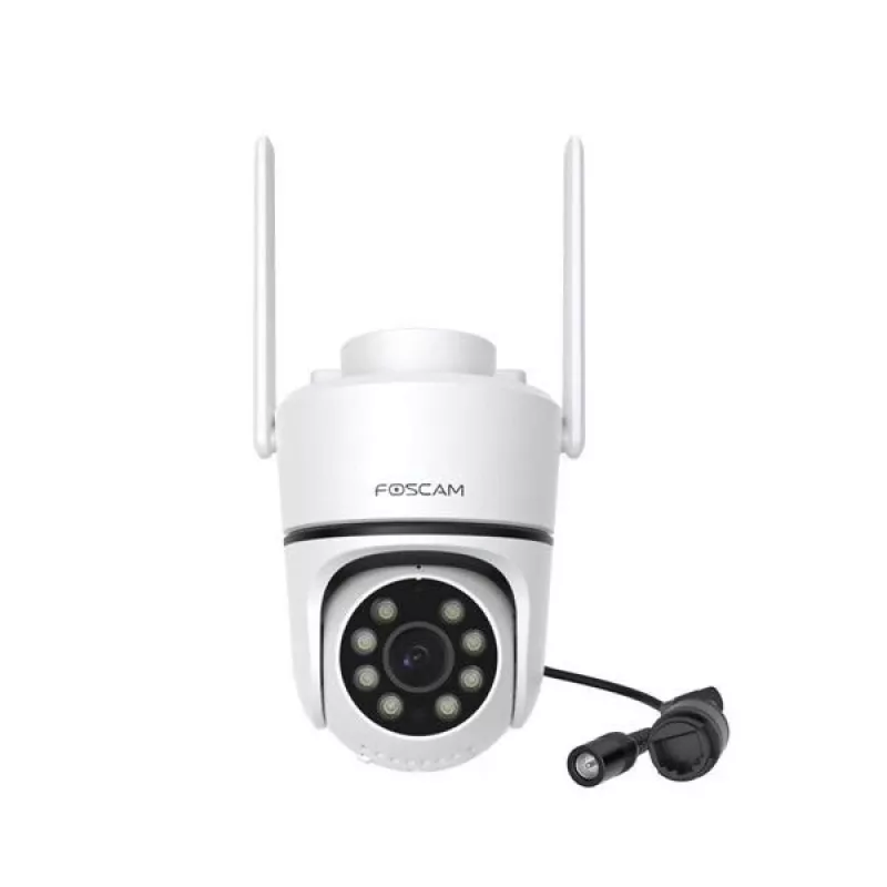Telecamera IP Foscam PD5 5MP bianca — telecamera di sorveglianza per rete esterna e interna, risoluzione 5 MP