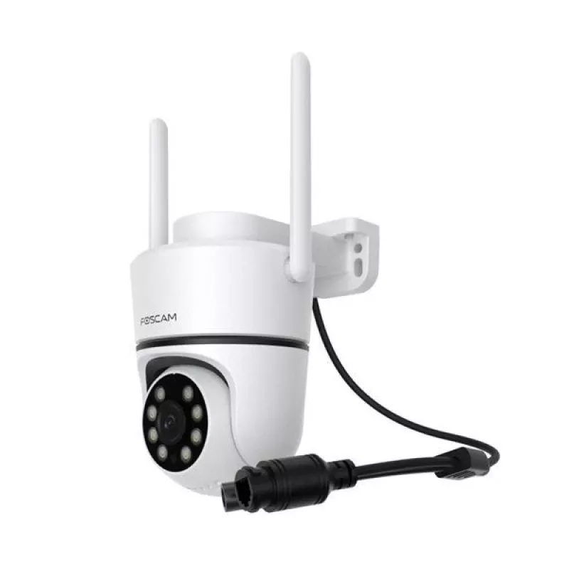 Telecamera IP Foscam PD5 5MP bianca — telecamera di sorveglianza per rete esterna e interna, risoluzione 5 MP