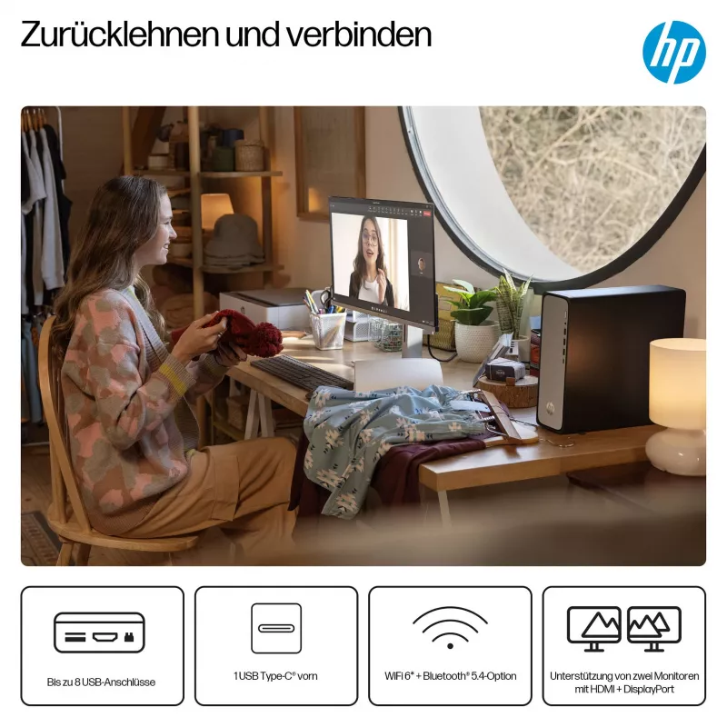 HP OmniDesk S03-0055ng Intel Core i5-14400 desktop slim tower - sistema completo - Core i5