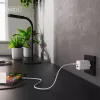 Caricabatterie da parete DIGITUS USB GaN 45W — 1× USB-C, 1× USB-A, ingresso 100–240V, bianco