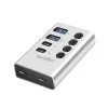 Hub USB 3.2 Gen 1, 4 porte, USB-A/C, interruttore on/off
