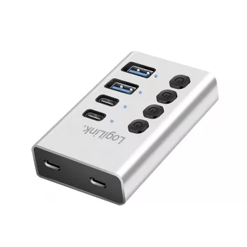 Hub USB 3.2 Gen 1, 4 porte, USB-A/C, interruttore on/off