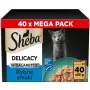 Cibo umido per gatti Sheba Delicacy gusto pesce in gelatina, 40×85 g lattine, gatti adulti, 11% proteine, 78% umidità