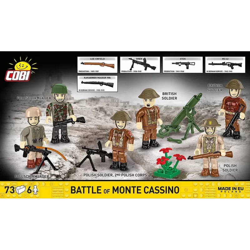 Set da costruzione Cobi Blocks Battaglia di Monte Cassino diorama militare storico COBI-2063