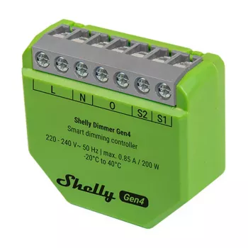 Shelly Dimmer Gen4 Green connettività multi-protocollo