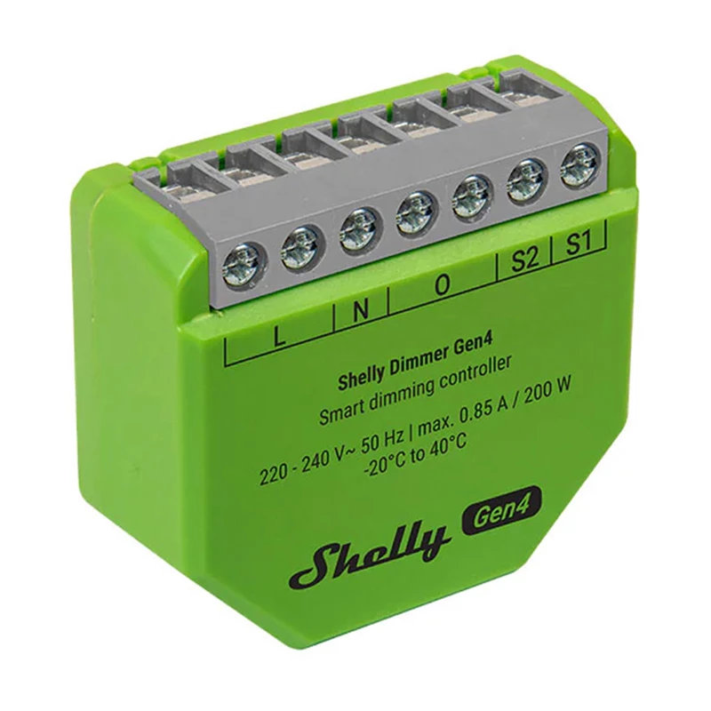 Shelly Dimmer Gen4 Green connettività multi-protocollo