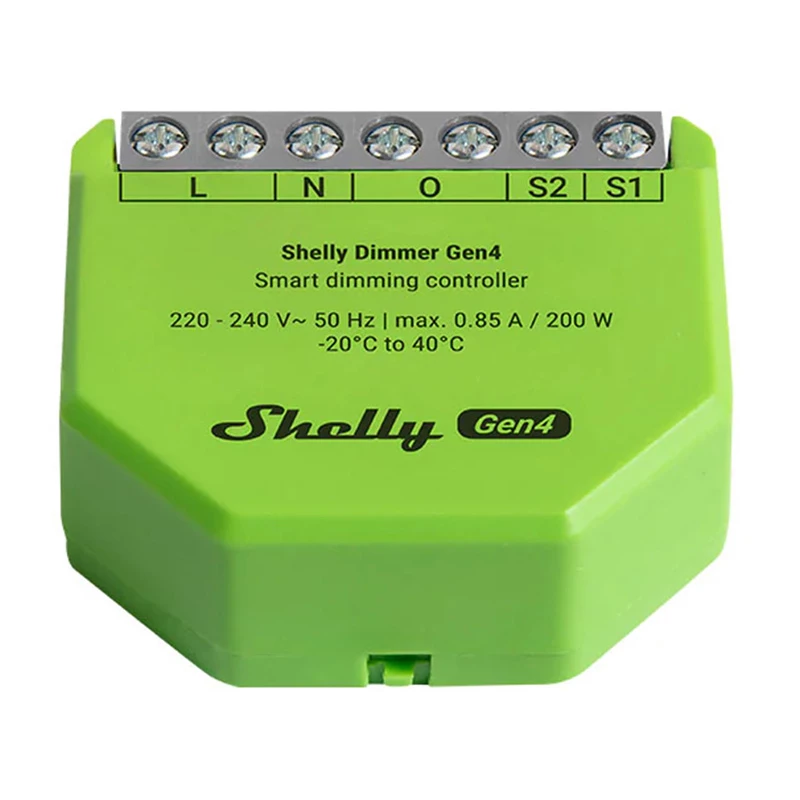 Shelly Dimmer Gen4 Green connettività multi-protocollo