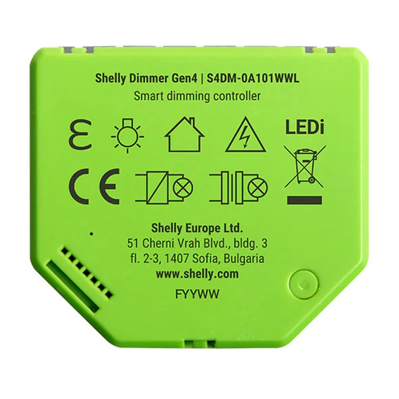 Shelly Dimmer Gen4 Green connettività multi-protocollo