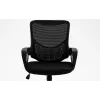 Sedia da ufficio ActiveJet YK507 nero – sedia girevole ergonomica, tessuto/PU, regolabile in altezza