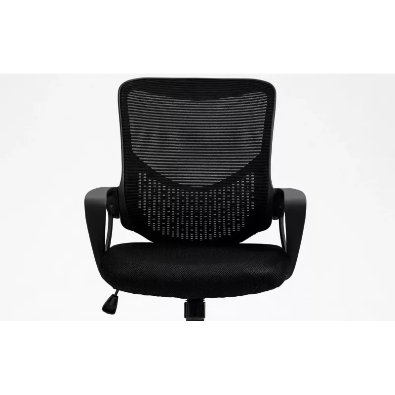 Sedia da ufficio ActiveJet YK507 nero – sedia girevole ergonomica, tessuto/PU, regolabile in altezza