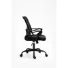 Sedia da ufficio ActiveJet YK507 nero – sedia girevole ergonomica, tessuto/PU, regolabile in altezza