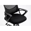 Sedia da ufficio ActiveJet YK507 nero – sedia girevole ergonomica, tessuto/PU, regolabile in altezza