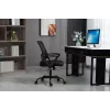 Sedia da ufficio ActiveJet YK507 nero – sedia girevole ergonomica, tessuto/PU, regolabile in altezza