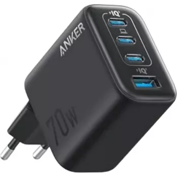 Anker Zolo caricabatterie 70W caricabatterie 4 porte 3x USB-C 1x USB-A GaN nero