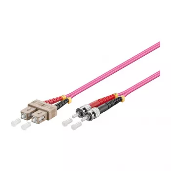Cavo patch fibra ottica duplex OM4 (multimodale, 50/125) SC/ST, LSZH, polarità reversibile, 3 m, Good Connections®