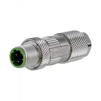 METZ CONNECT connettore maschio M12 codifica D IP67 Cat. 5 assemblabile in campo dritto