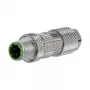 METZ CONNECT connettore maschio M12 codifica D IP67 Cat. 5 assemblabile in campo dritto