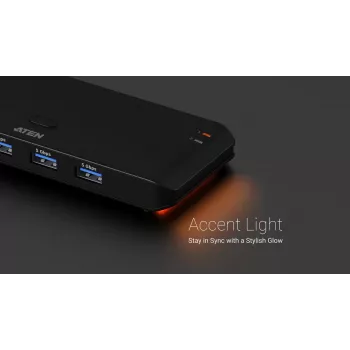 Switch di condivisione USB 3.2 Gen1 2x4 ATEN US5324 con host A + C e 4 porte per dispositivi