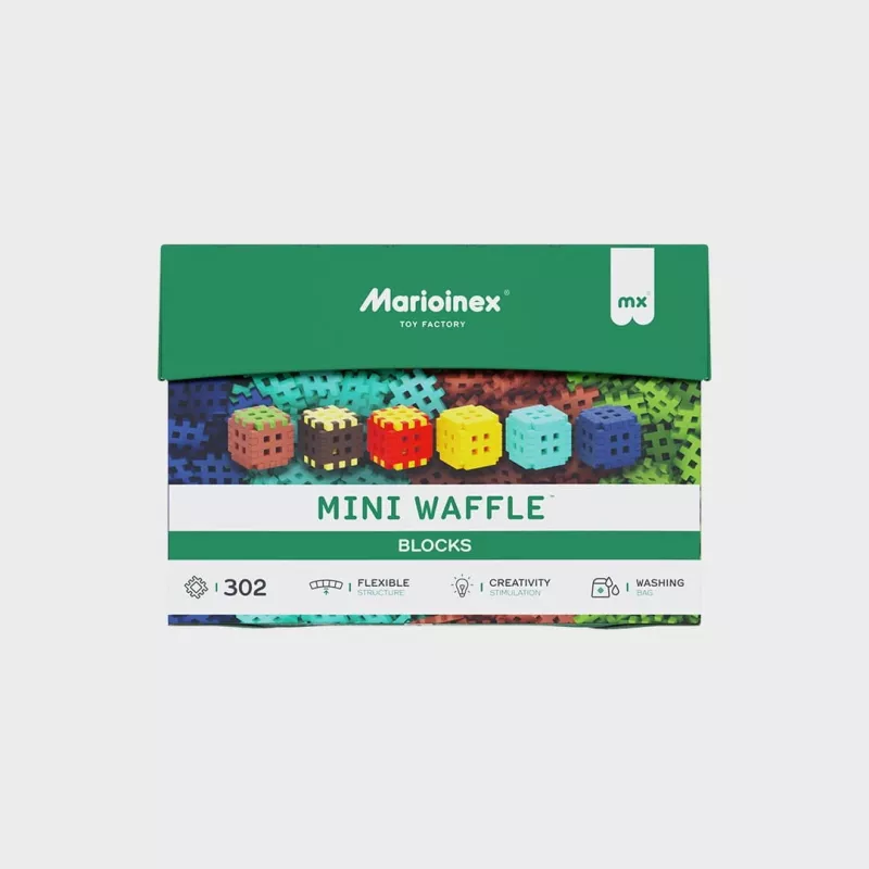 Mattoncini da costruzione Marioinex Mini Waffle 302 pezzi — set impilabile e incastrabile