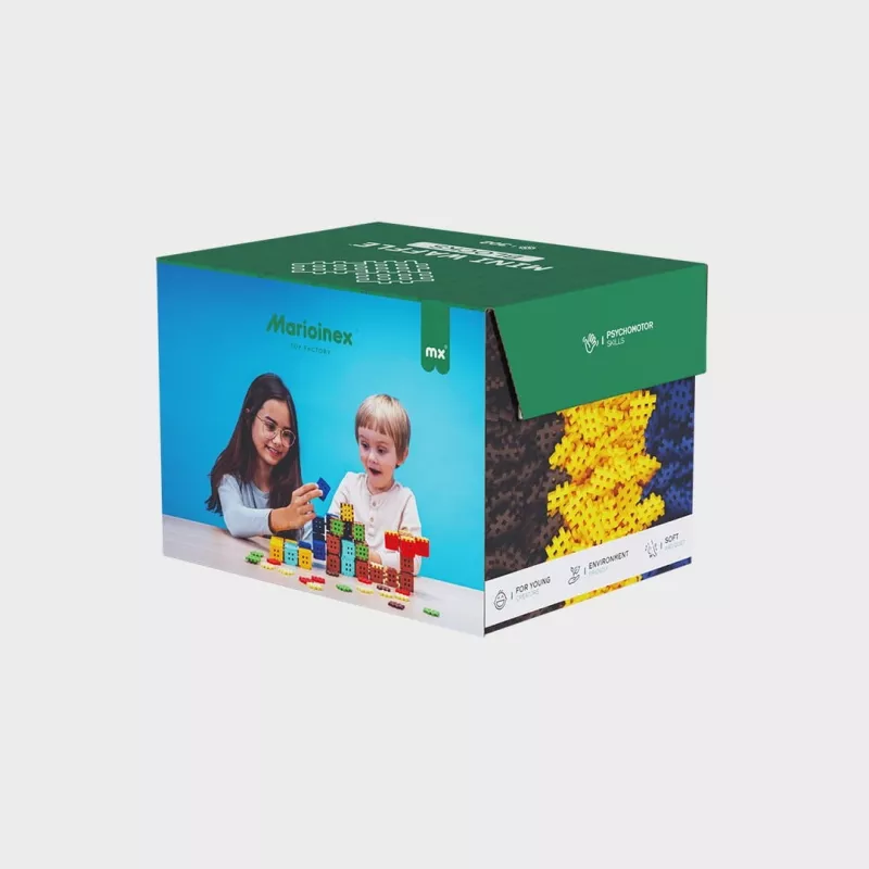Mattoncini da costruzione Marioinex Mini Waffle 302 pezzi — set impilabile e incastrabile