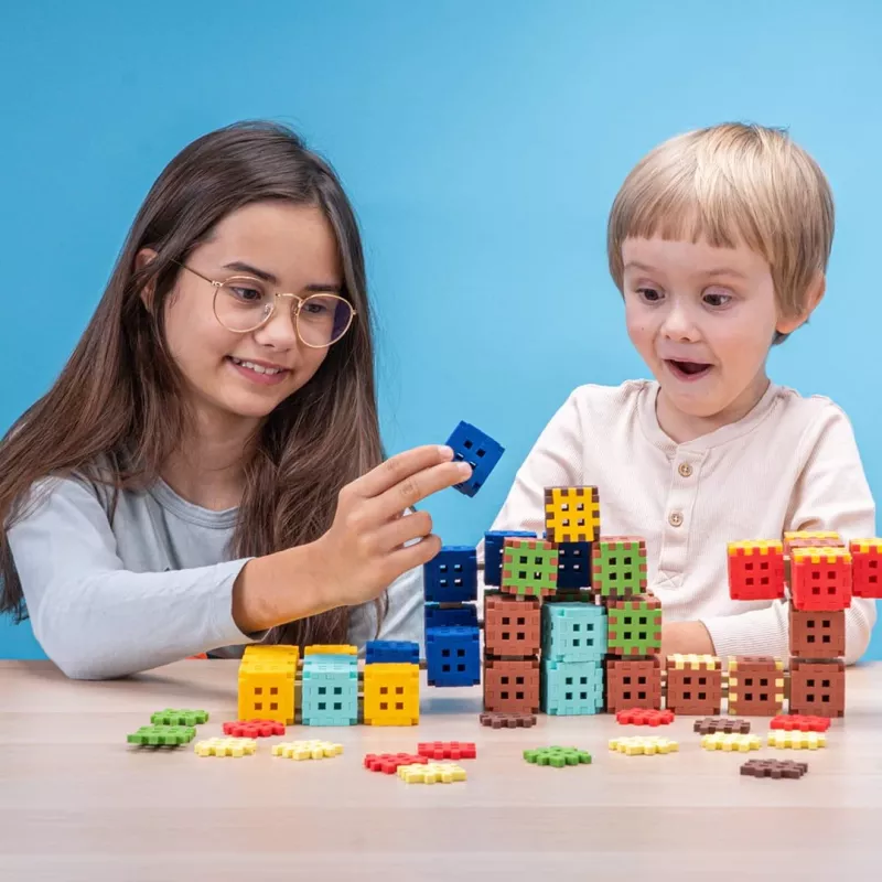 Mattoncini da costruzione Marioinex Mini Waffle 302 pezzi — set impilabile e incastrabile