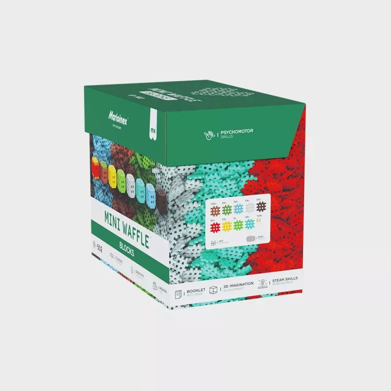 Giocattolo da costruzione Marioinex Klocki Waffle Mini Blocks — 502 pezzi