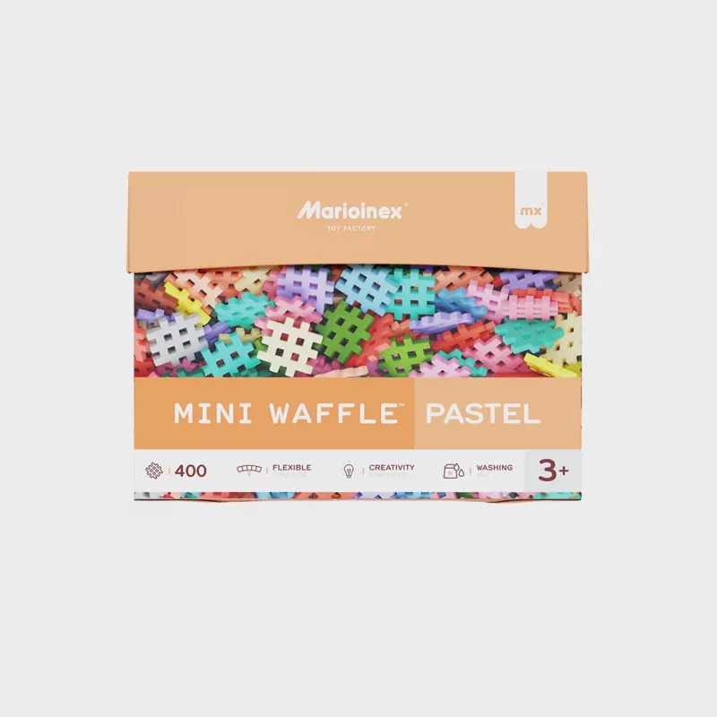 Mattoncini Marioinex Mini Waffle 400 pezzi pastello – set da costruzione per bambini