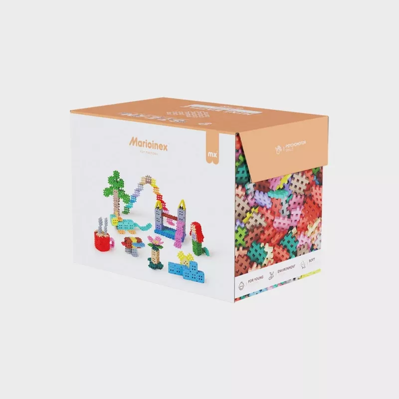Mattoncini Marioinex Mini Waffle 400 pezzi pastello – set da costruzione per bambini