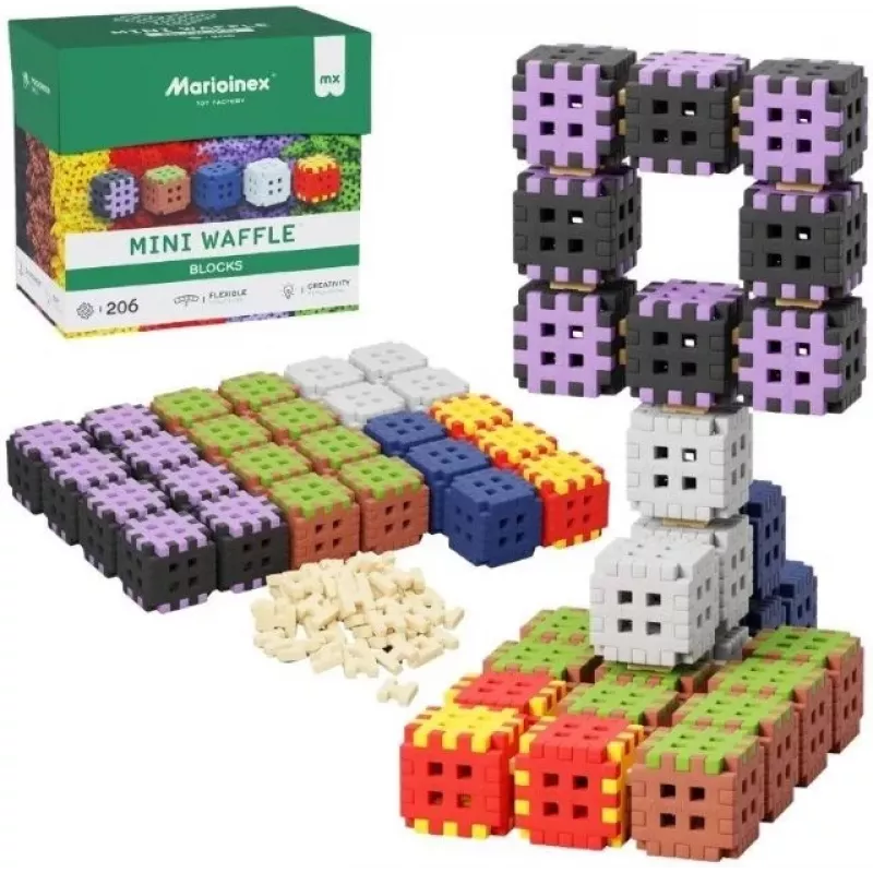 Mattoncini Marioinex Mini Waffle 206 pezzi — set da costruzione per bambini