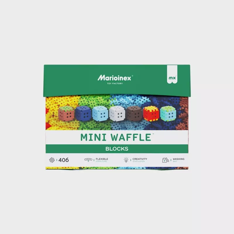 Mattoncini Marioinex Mini Waffel 406 pezzi — set da costruzione per giocare in modo creativo