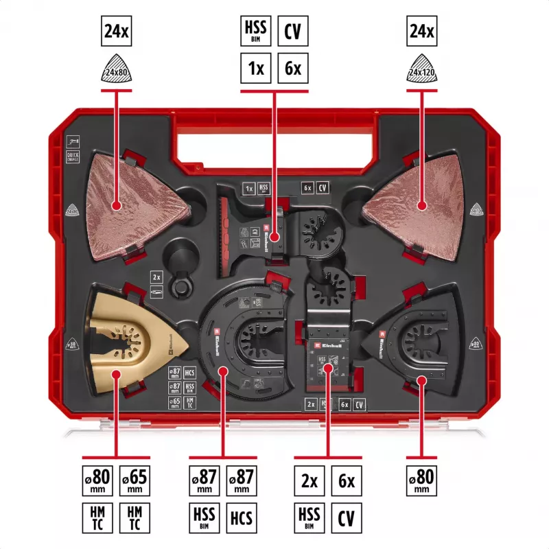 Lama circolare EINHELL 708170 per HM/BiM HCS – adatta per alluminio, acciaio ossidato, acciaio cromo-vanadio