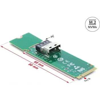 Convertitore M.2 Key M a 1× SFF-8654 4i DELOCK 64361
