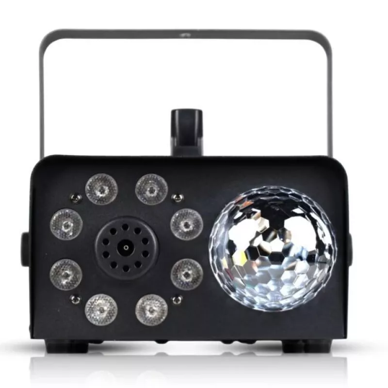 LIGHT4ME FOG 600W LED BALL - macchina per nebbia, effetto nebbia/luci disco, telecomando wireless