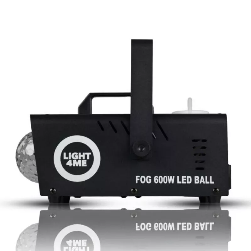 LIGHT4ME FOG 600W LED BALL - macchina per nebbia, effetto nebbia/luci disco, telecomando wireless