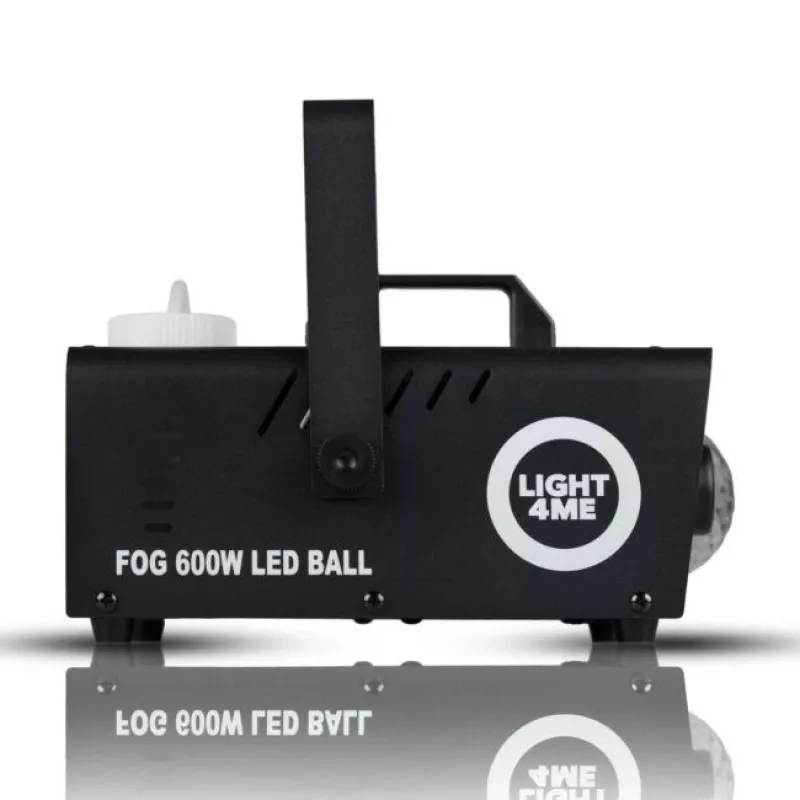 LIGHT4ME FOG 600W LED BALL - macchina per nebbia, effetto nebbia/luci disco, telecomando wireless