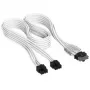 Corsair cavo Premium-Sleeved 2x 8-Pin a 12V-2x6, per alimentatore Type-5 – bianco