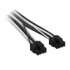 Corsair cavo Premium-Sleeved 2x 8-Pin a 12V-2x6, per alimentatore Type-5 – nero/bianco
