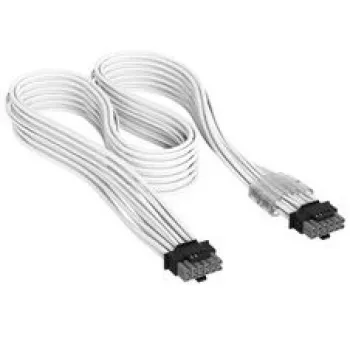 Corsair cavo Premium-Sleeved da 12V-2x6 a 12V-2x6, universale - bianco