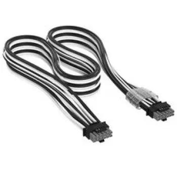 Corsair cavo Premium-Sleeved da 12V-2x6 a 12V-2x6, universale - nero/bianco