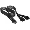 Corsair cavo Premium-Sleeved da 12V-2x6 a 2x 6+2-Pin PCIe, universale – nero
