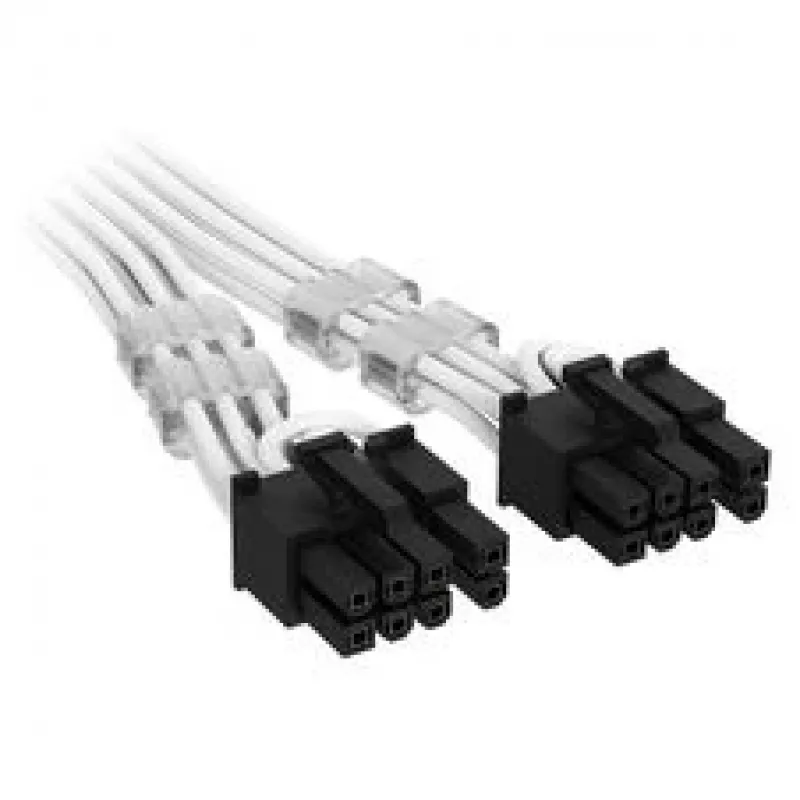 Corsair cavo Premium-Sleeved da 12V-2x6 a 2x 6+2-Pin PCIe, universale - bianco